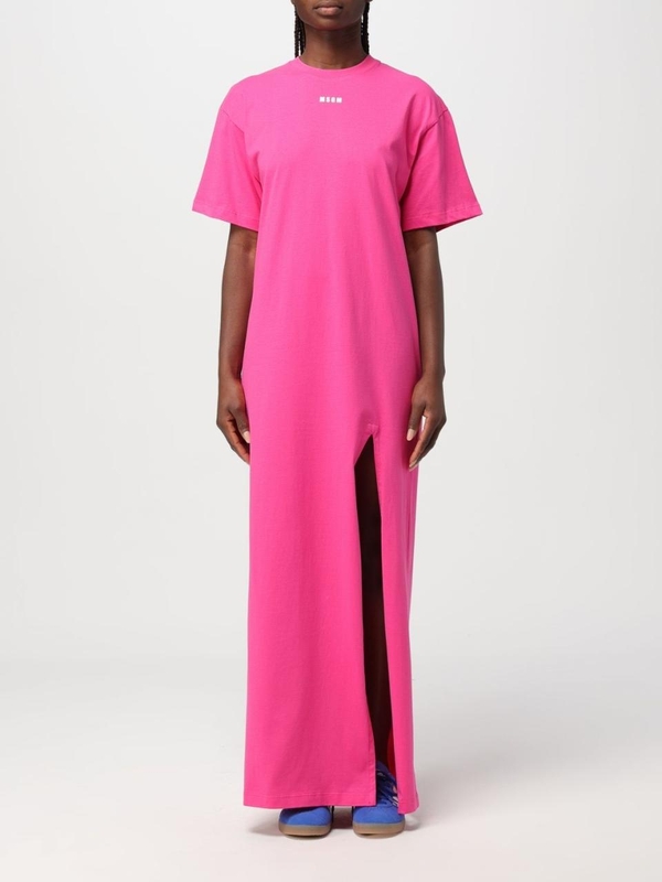 엠에스지엠 SS24 Msgm long t-shirt dress 3641MDA83247002 15 Fuchsia