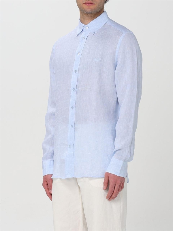 에트로 SS24 Etro linen shirt MRIB000499TU3E0 B1581 Light Blue