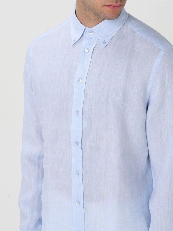 에트로 SS24 Etro linen shirt MRIB000499TU3E0 B1581 Light Blue