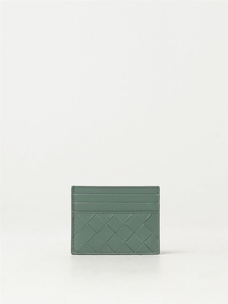 보테가베네타 SS24 Bottega Veneta Cassette Credit Card Holder in Woven Nappa 742325VCPP3 3198 Green