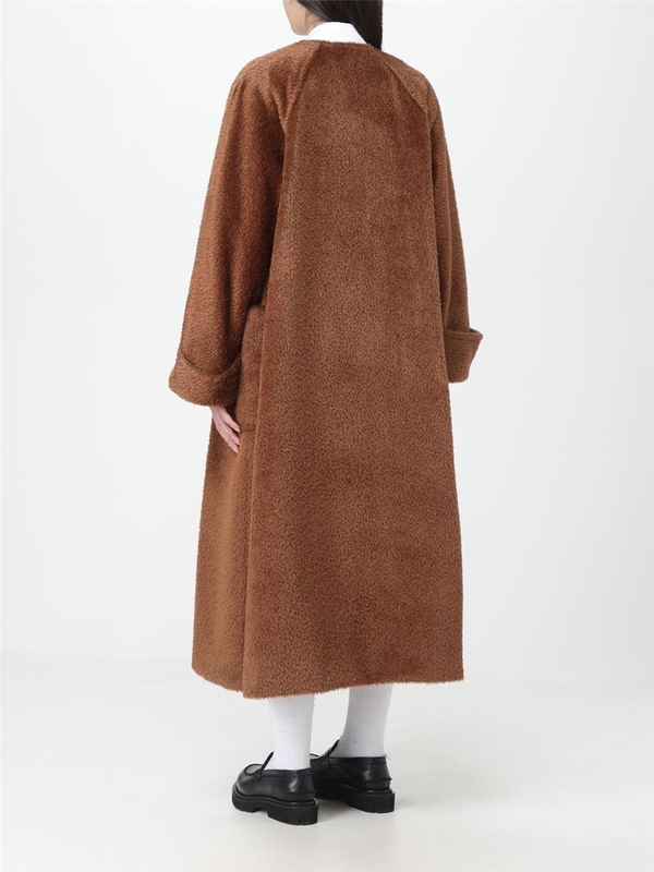 막스마라 FW23 Max Mara wool fur coat 2310164236600 002 Brown