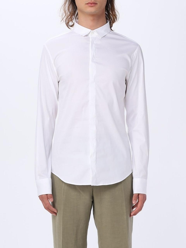 엠포리오 아르마니 SS23 Emporio Armani Cotton Blend Shirt D41CC2 D1BC0 100 White