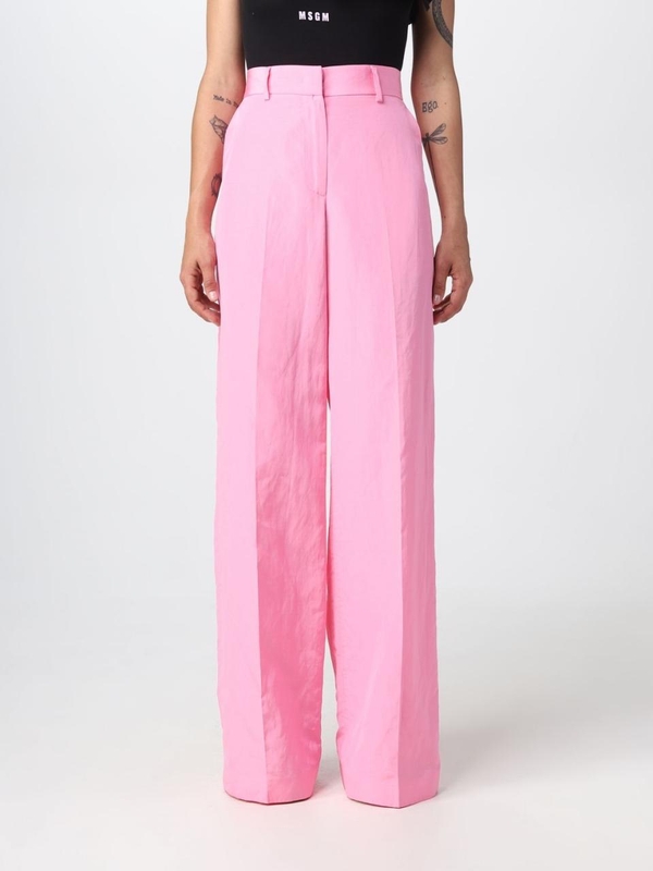 엠에스지엠 SS23 Msgm trousers in viscose blend 3442MDP13237309 12 Fuchsia