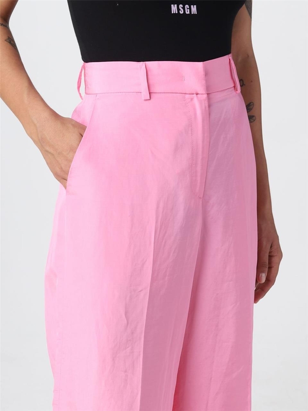 엠에스지엠 SS23 Msgm trousers in viscose blend 3442MDP13237309 12 Fuchsia