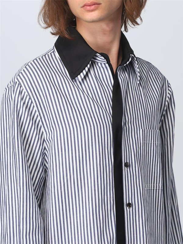 보테가베네타 SS23 Bottega Veneta Cotton and Linen Shirt 739115 V2YQ0 4057 White