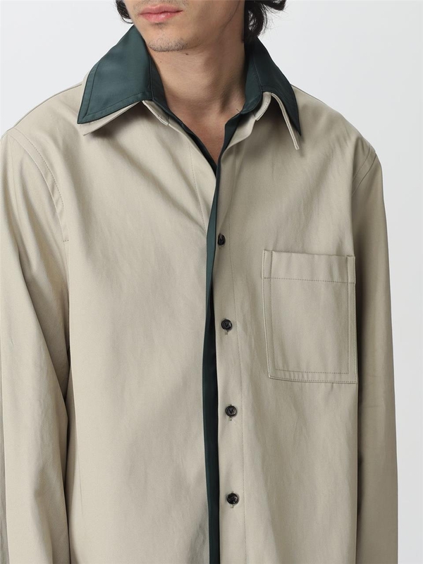 보테가베네타 SS23 Bottega Veneta Cotton and Linen Blend Shirt 739115 V2T10 3017 Beige