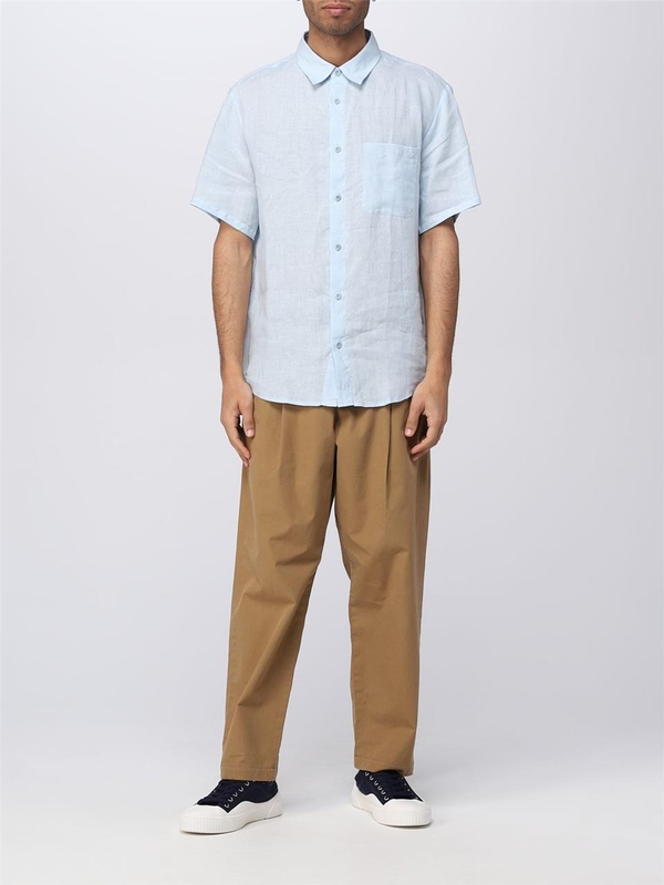 아페쎄 SS23 Apc linen shirt LIAEKH12551 IAB Light Blue