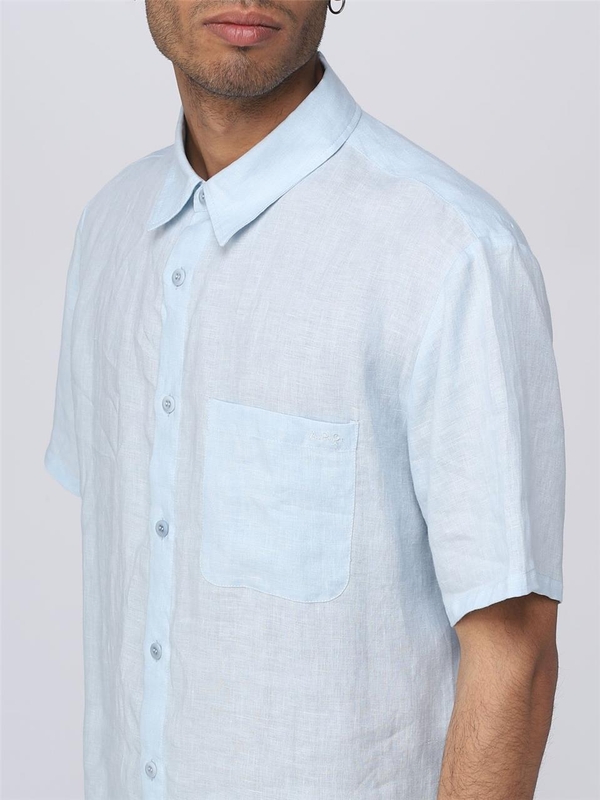 아페쎄 SS23 Apc linen shirt LIAEKH12551 IAB Light Blue