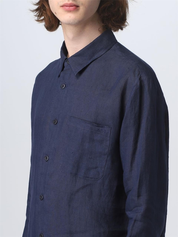 아페쎄 SS23 Apc linen shirt LIAEKH12545 IAJ Blue