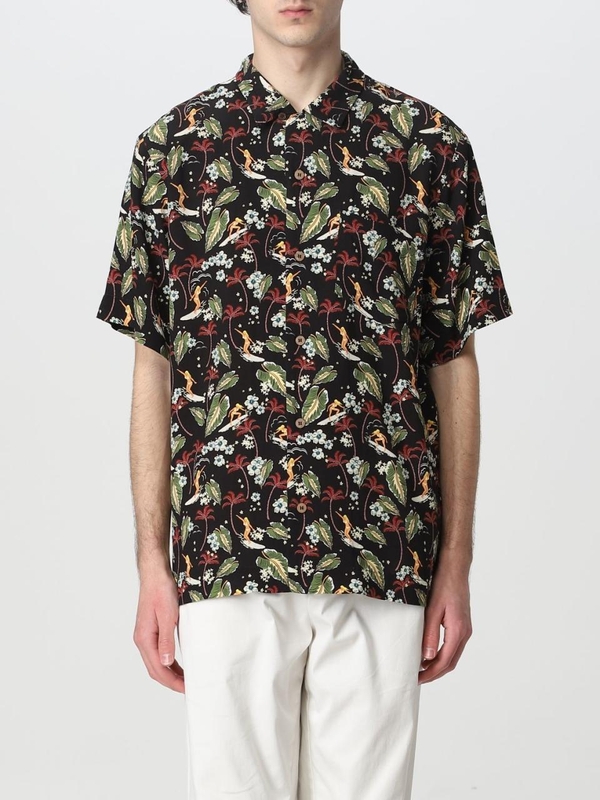 아페쎄 SS23 APC printed viscose shirt VIAJSH12495 LZZ Black