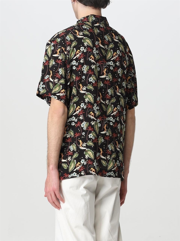 아페쎄 SS23 APC printed viscose shirt VIAJSH12495 LZZ Black