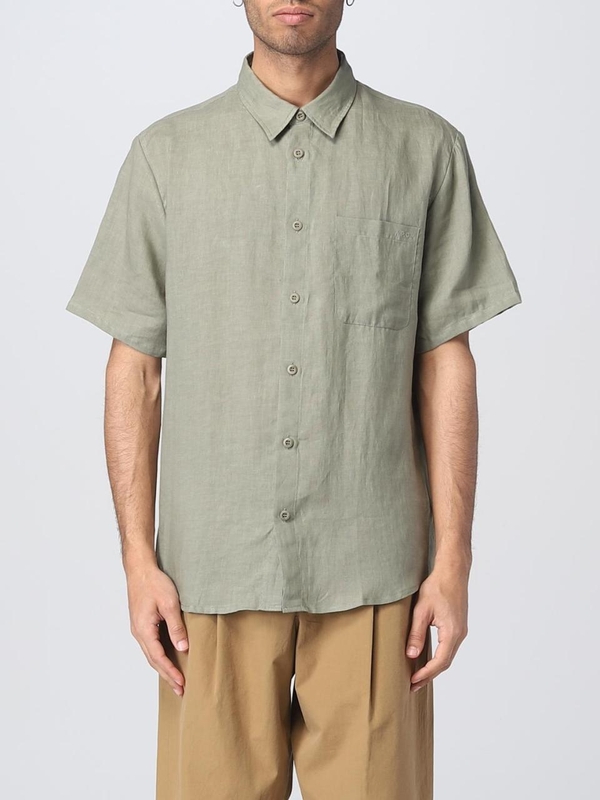 아페쎄 SS23 Apc linen shirt LIAEKH12551 KAE Green