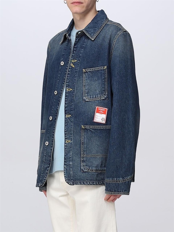 겐조 SS23 Kenzo Workwear Denim Jacket FD55DV1026B2 DD Denim