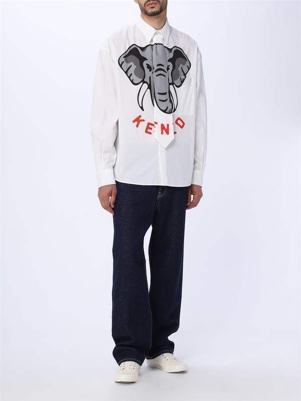 겐조 SS23 Kenzo Mens Shirt FD55CH4219I4 02 White