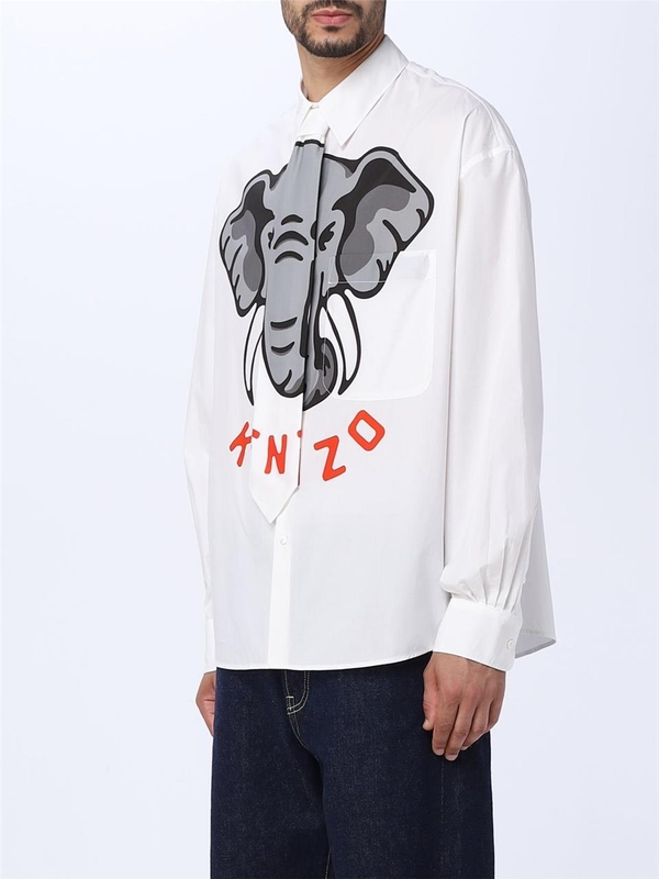 겐조 SS23 Kenzo Mens Shirt FD55CH4219I4 02 White