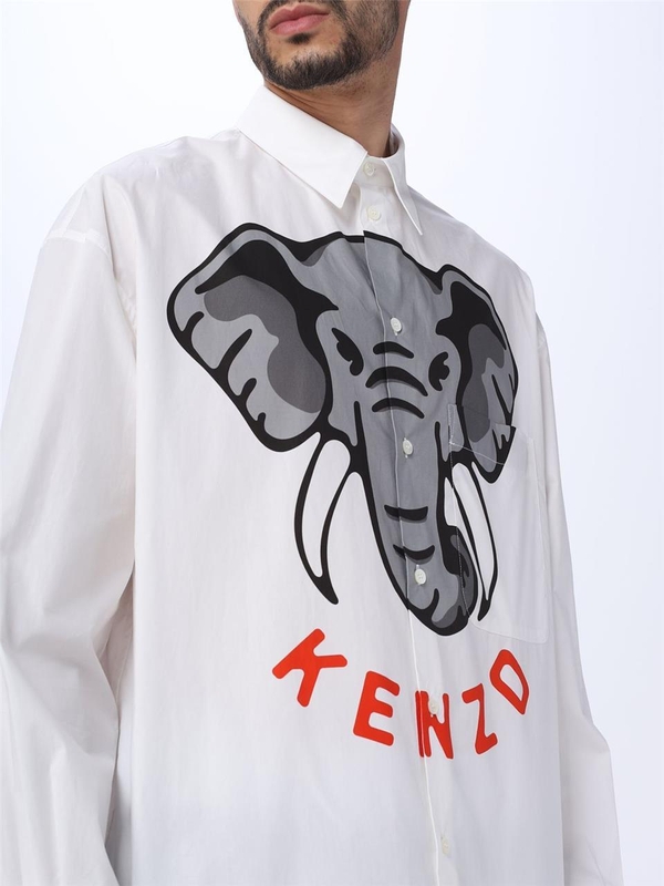 겐조 SS23 Kenzo Mens Shirt FD55CH4219I4 02 White