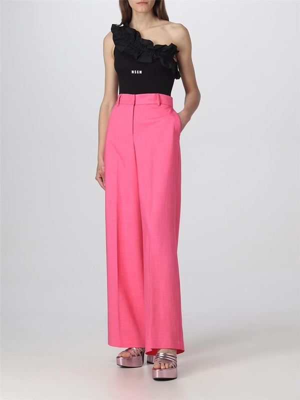 엠에스지엠 SS23 Msgm viscose trousers MDP01237101 13 Fuchsia