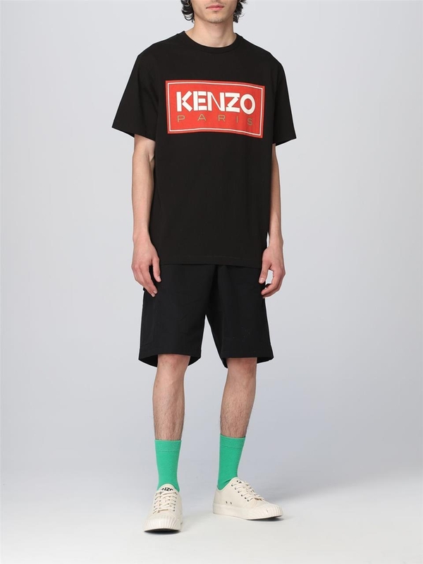 겐조 SS23 Kenzo shorts in printed cotton FD55SH2359RO 99 Black