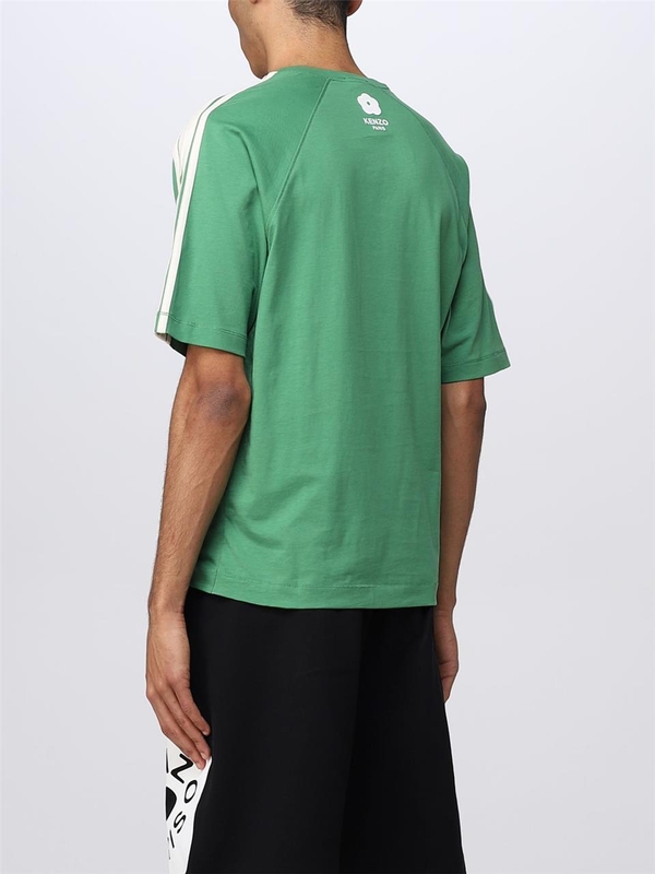 겐조 SS23 T-shirt Elephant Kenzo in cotone FD55TS4514SC 57 Green