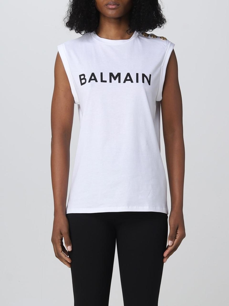 발망 SS23 Balmain cotton top AF1ED000BB02 GAB White