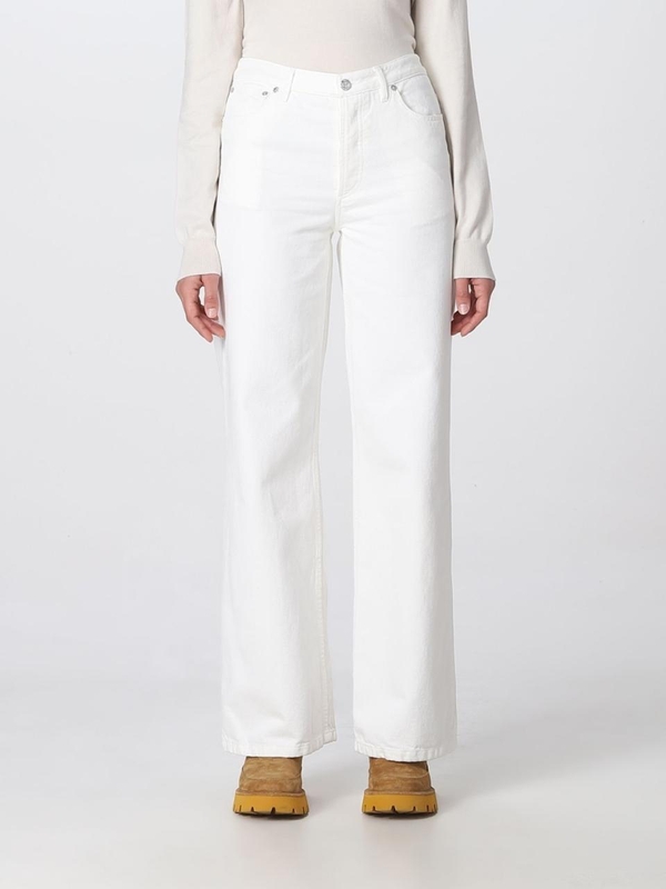 아페쎄 SS23 Elizabeth APC jeans in cotton denim COFCNF09181 AAC White