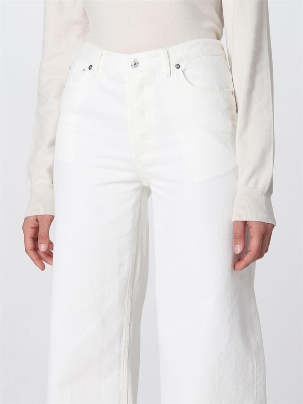 아페쎄 SS23 Elizabeth APC jeans in cotton denim COFCNF09181 AAC White