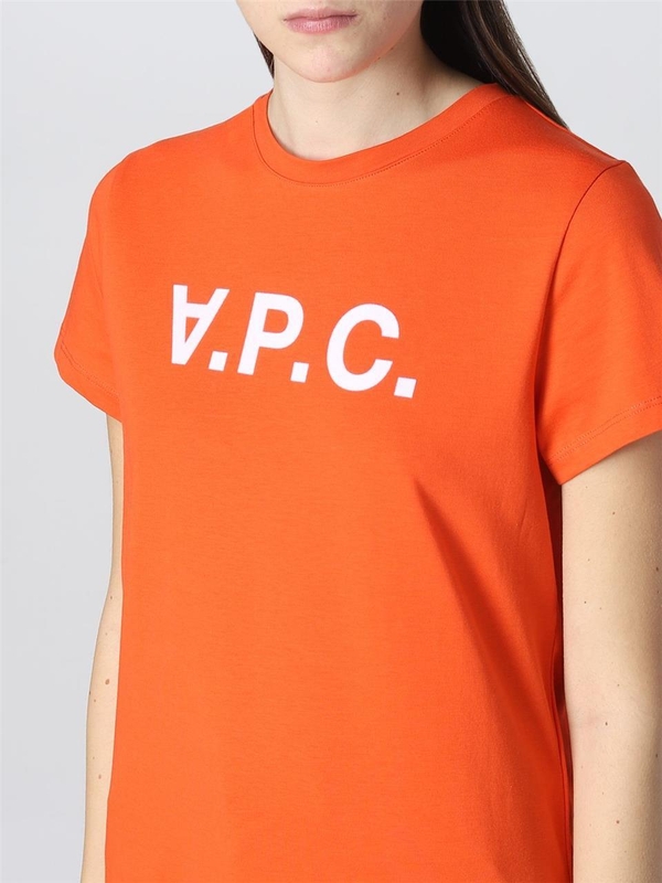 아페쎄 SS23 T-shirt A.P.C. in cotone COBQXF26944 GAN Orange