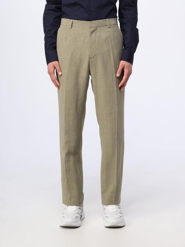 캘빈 클라인 SS23 Calvin Klein Linen Trousers K10K111995 MSS Green