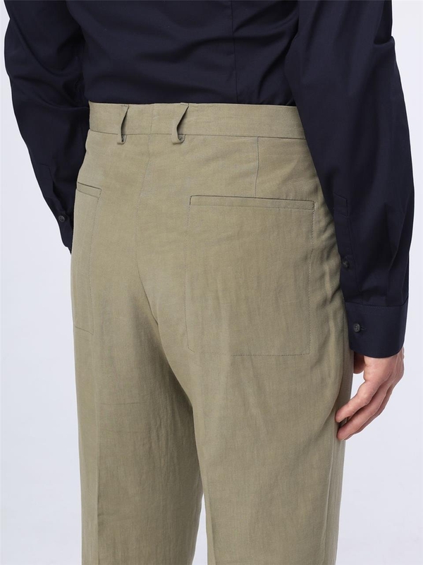 캘빈 클라인 SS23 Calvin Klein Linen Trousers K10K111995 MSS Green