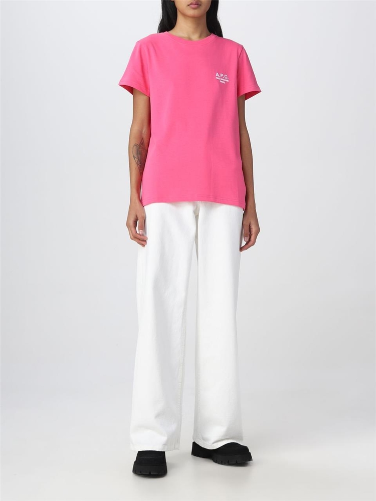 아페쎄 SS23 T-Shirt A.P.C. in cotone COEZCF26848 FAC Pink