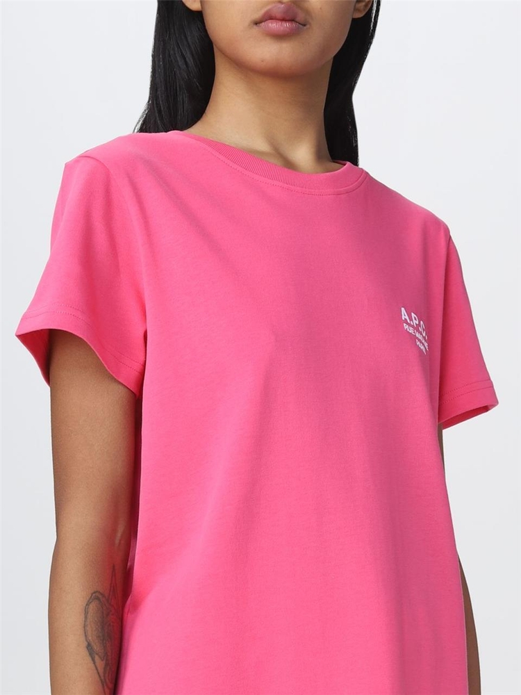 아페쎄 SS23 T-Shirt A.P.C. in cotone COEZCF26848 FAC Pink