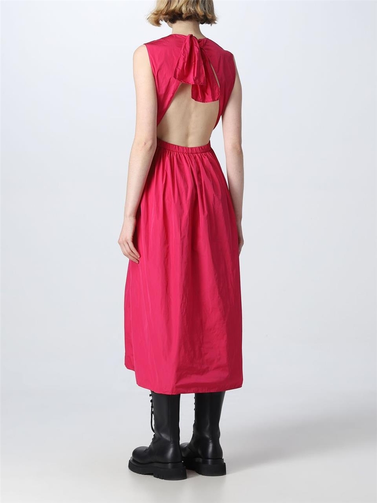 발렌티노 레드 SS23 Red Valentino taffeta dress 2R3VAGQ91FP FA9 Fuchsia