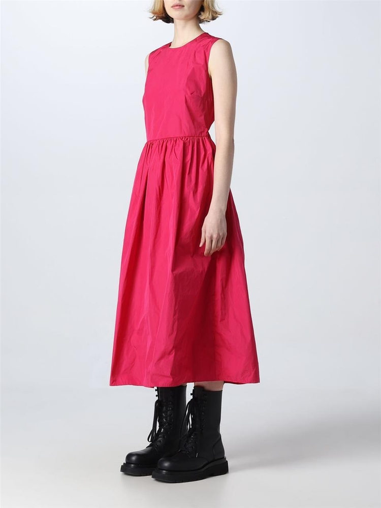 발렌티노 레드 SS23 Red Valentino taffeta dress 2R3VAGQ91FP FA9 Fuchsia