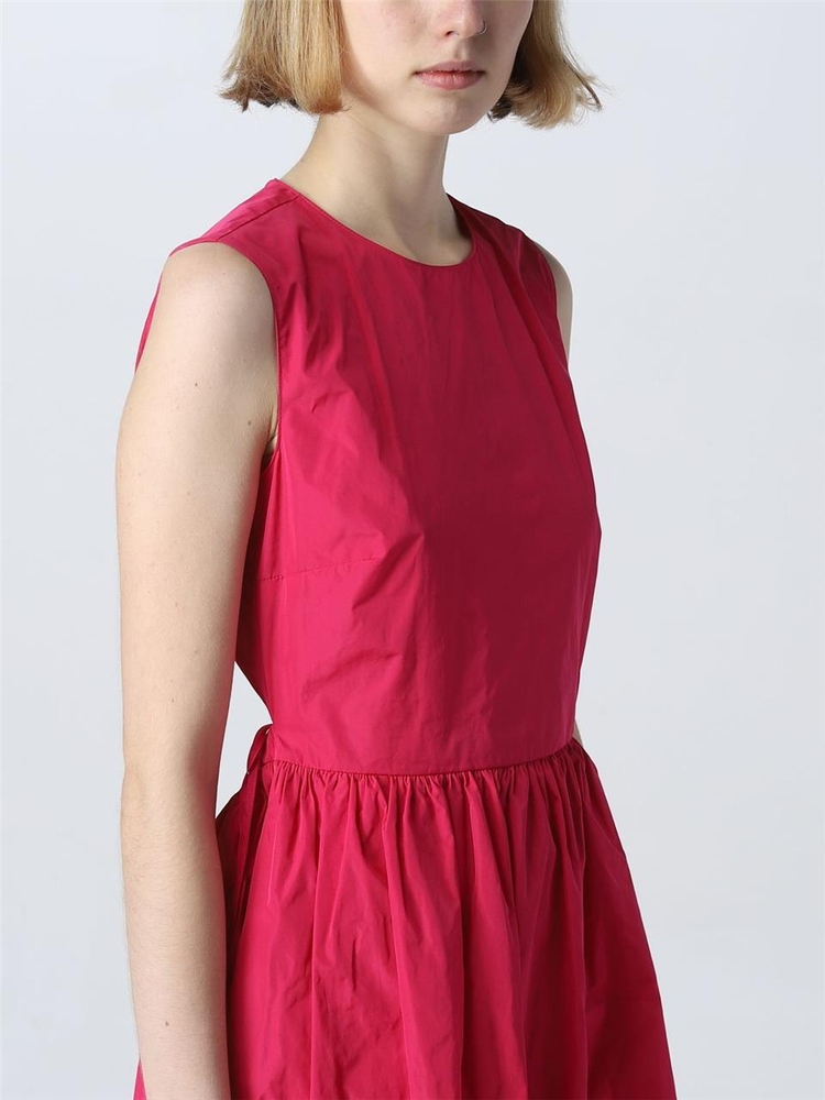 발렌티노 레드 SS23 Red Valentino taffeta dress 2R3VAGQ91FP FA9 Fuchsia