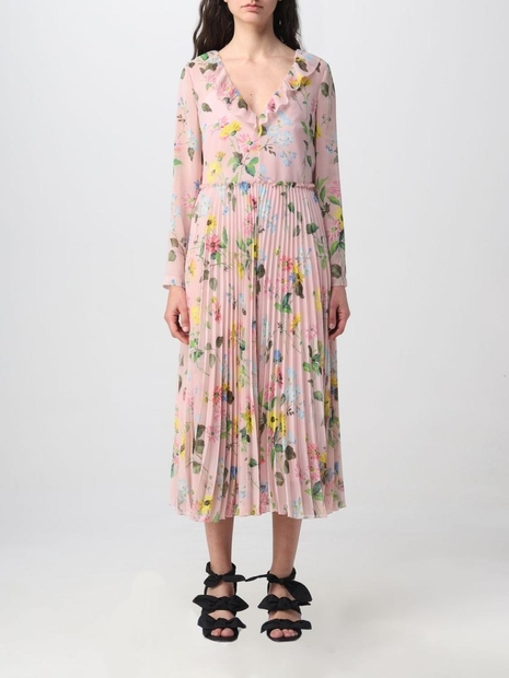 발렌티노 레드 SS23 Red Valentino dress in pleated fabric 2R3VAGN56PM B52 Pink