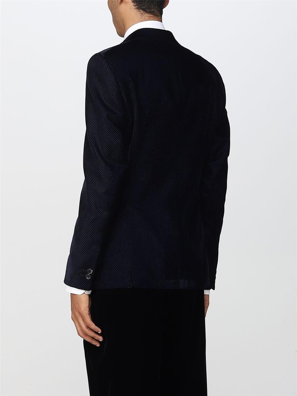 엠포리오 아르마니 FW22 Emporio Armani Velvet Blazer H31GW2C1074 922 Blue