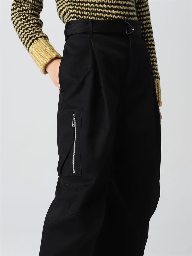 보테가베네타 FW22 Bottega Veneta Sandblasted Cotton Twill Cargo Pants 679546V1J10 1000 Black