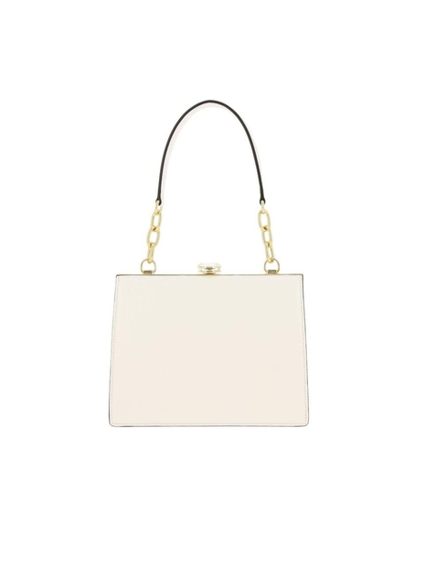 미우미우 SS19 Miu Miu rigid leather bag with maxi rhinestone jewel 5BK004 2AIX F0009 White