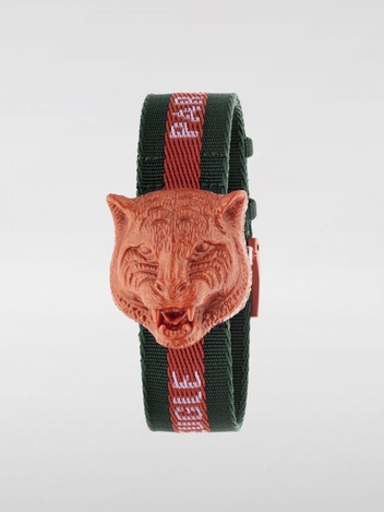 구찌 FW17 Le Marche des Merveilles Watch Web Strap and Tiger Case to Open YA146409 Red