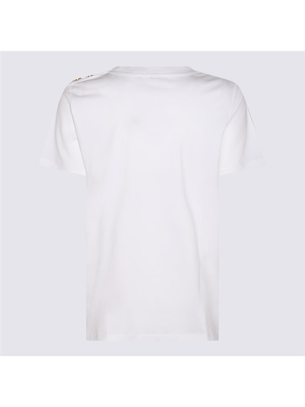 발망 FW24 Balmain T-shirts and Polos White BF1EF005BB02GAB White