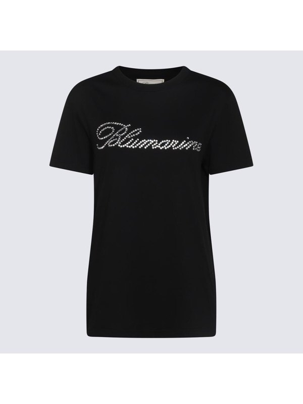 블루마린 FW24 Blumarine T-shirts and Polos Black A444T038AN0990 Black