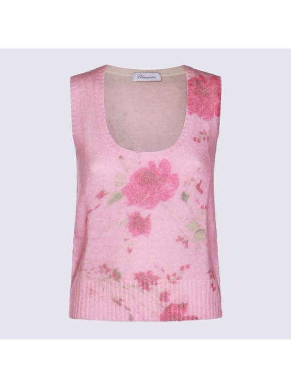 블루마린 FW24 Blumarine Top A422M496AF7297 PINK/MULTI