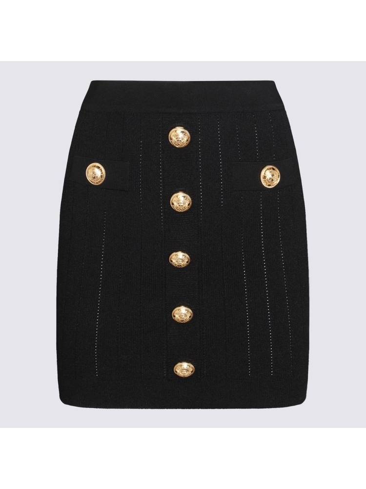 발망 FW24 Balmain Skirts Black DF1LB290KB070PA Black