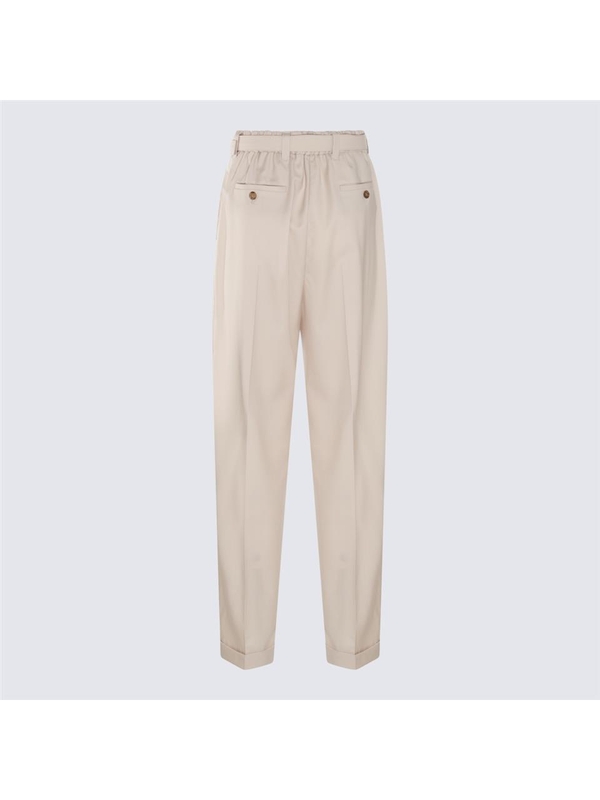 미우미우 SS24 Miu Miu Trousers Natural MP175511ADF0018 Natural