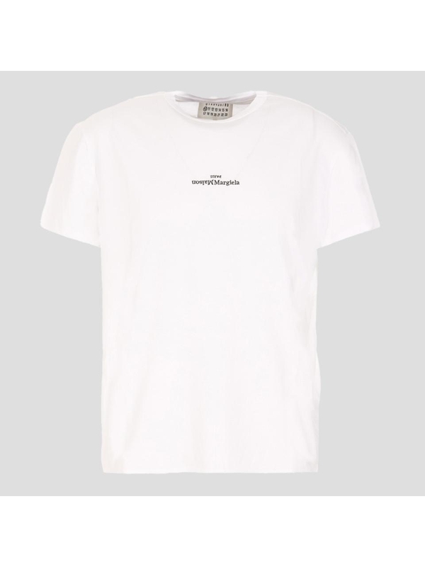 메종마르지엘라 SS24 Maison Margiela T-shirts and Polos S30GC0701S22816994 White/Black Embroidery