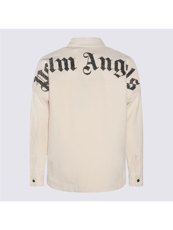 팜 엔젤스 SS24 Palm Angels Shirts PMES002R24FAB0010311 OFF WHITE ANTHRACITE