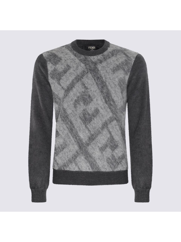 펜디 FW23 Fendi Sweaters Grey FZX091APJJF1ML0 Grey