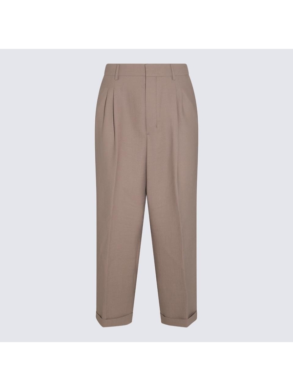 아미 FW23 Ami Paris Trousers Beige HTR100PL0002281 Beige