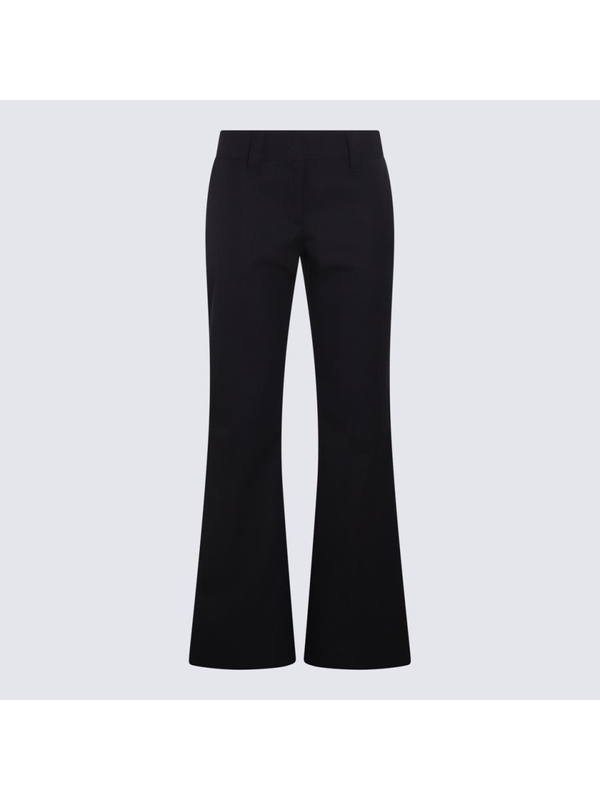 팜 엔젤스 FW23 Palm Angels Trousers PWCA119F23FAB0014610 NAVY BLUE  BLACK