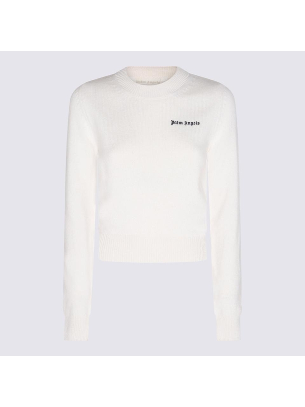 팜 엔젤스 FW23 Palm Angels Sweaters White PWHE051F23KNI0010410 White